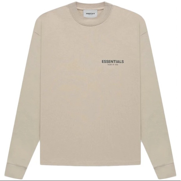 FEAR OF GOD ESSENTIALS Suit ‘Tan’ L/S T-Shirt + Sweatpants - Picture 4 of 8